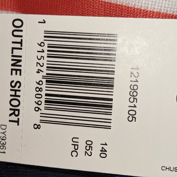 ADIDAS COTTON SHORTS BRAND NEW WITH TAGS BLUE WHITE AND ORANGE - Picture 3 of 3